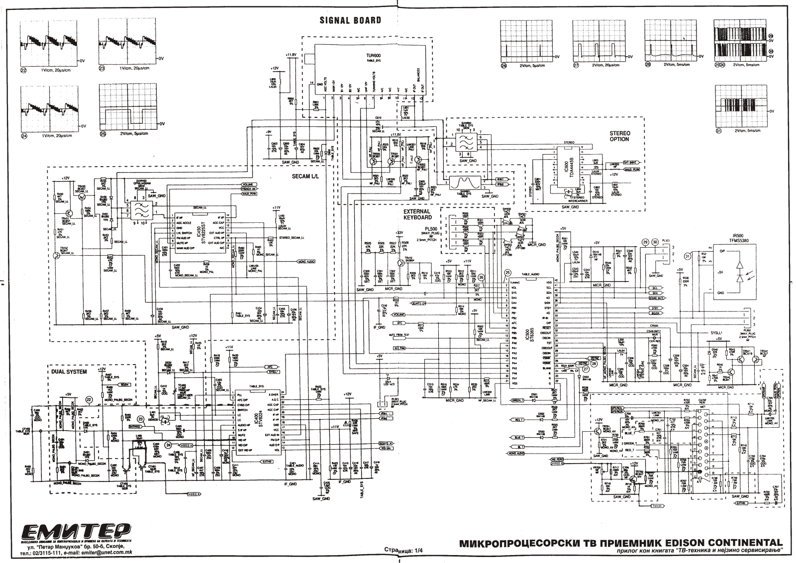 Edison Continental TV Schematic