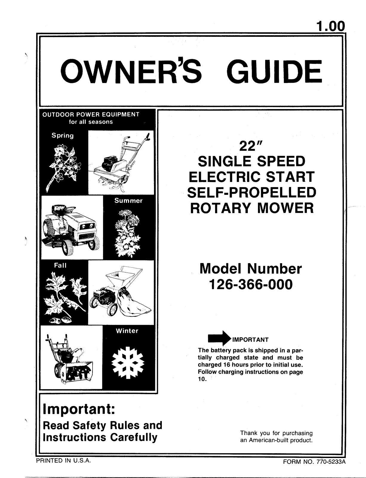 MTD 126-366-000 User Manual