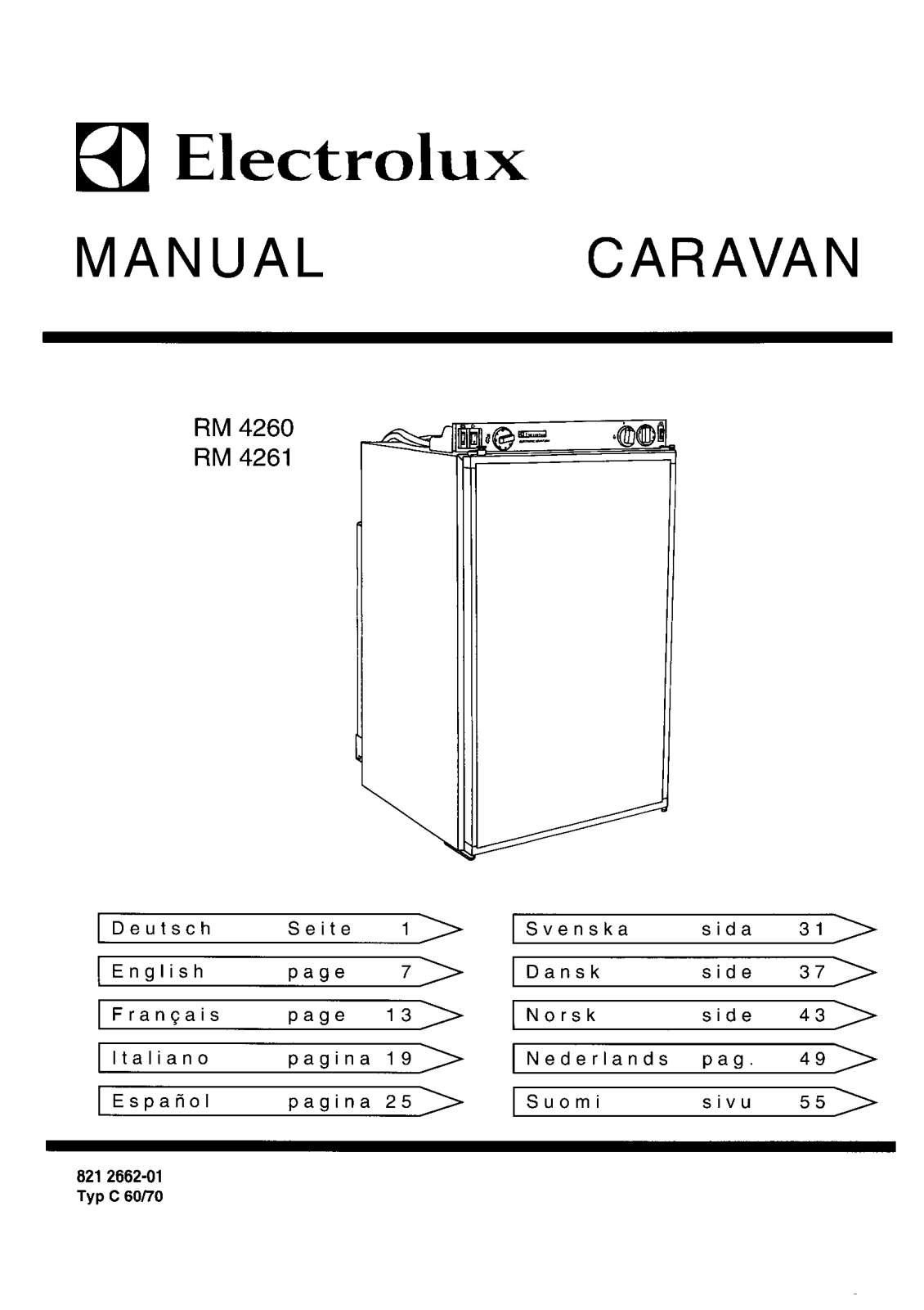electrolux RM4261, RM4260 User Manual