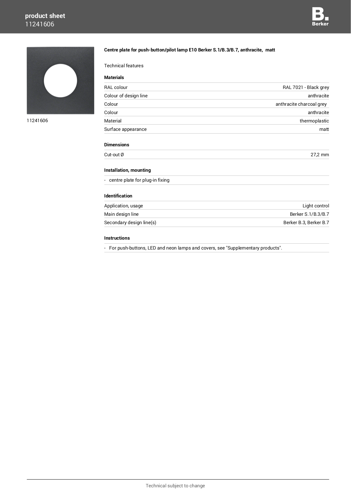 Berker 11241606 User Manual - ManualMachine.com