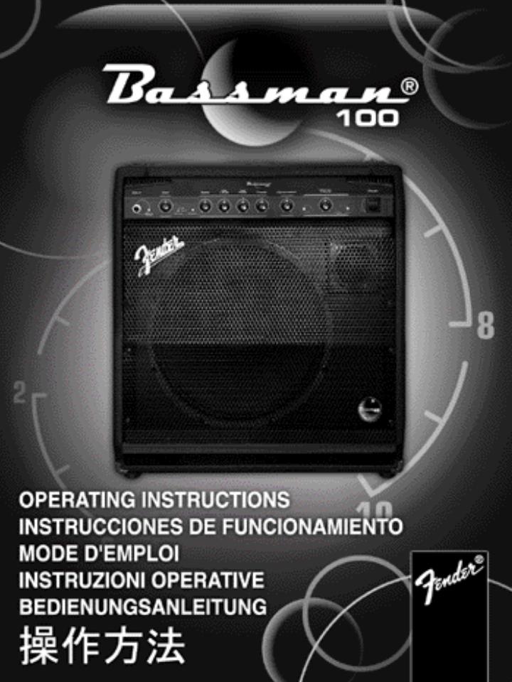 Fender Bassman-100 Operation Manual