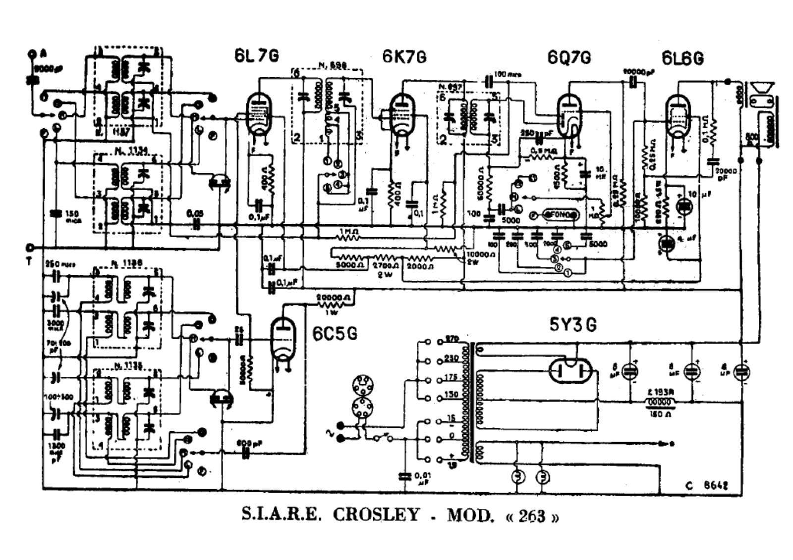 Siare Crosley 263 schematic