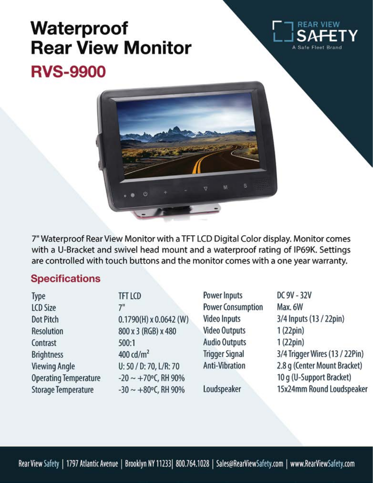 RVS Systems RVS-9900 Specsheet