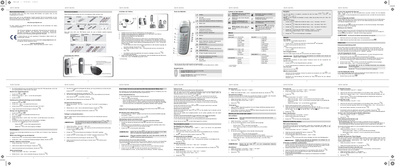 Grundig D270, D270A User Manual