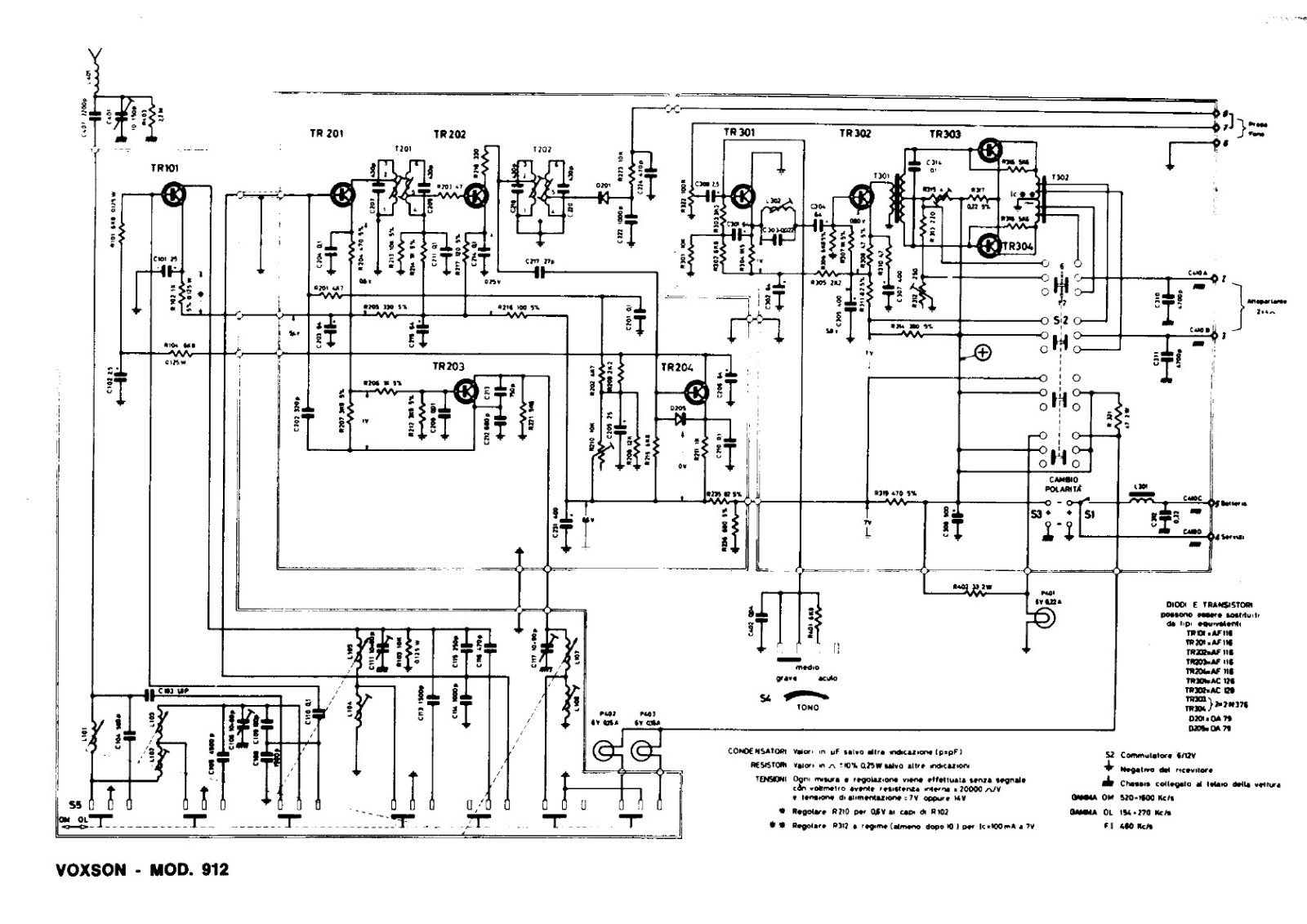 Voxson 912 schematic