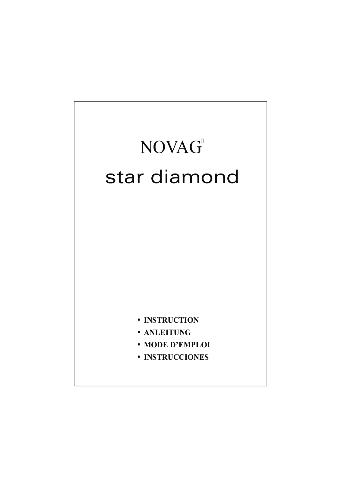 Novag STAR DIAMOND Instruction Manual