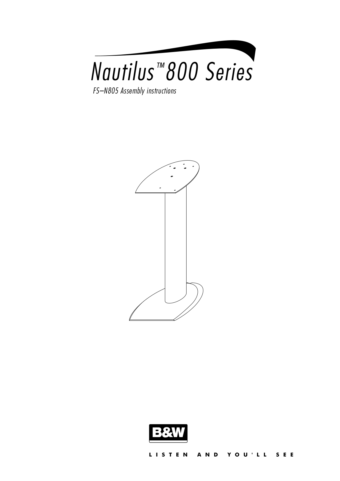 Bowers and Wilkins FS-805 Owners manual