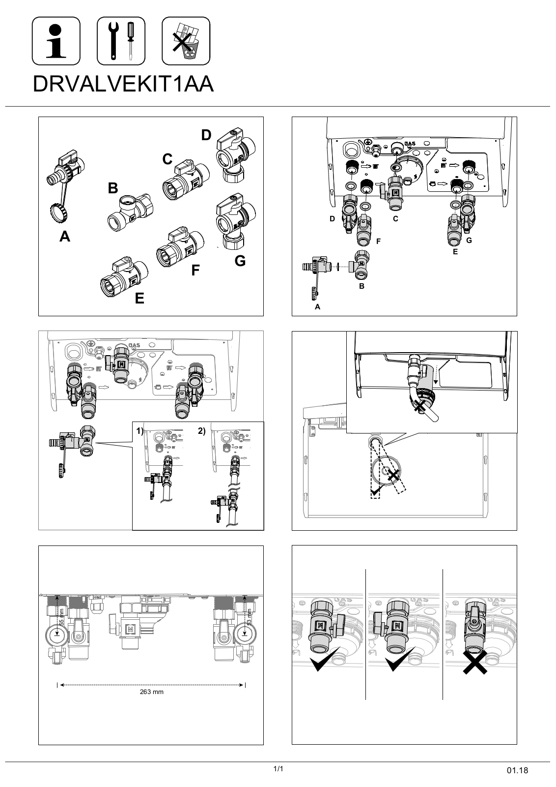 Daikin DRVALVEKIT1AA Installation manuals