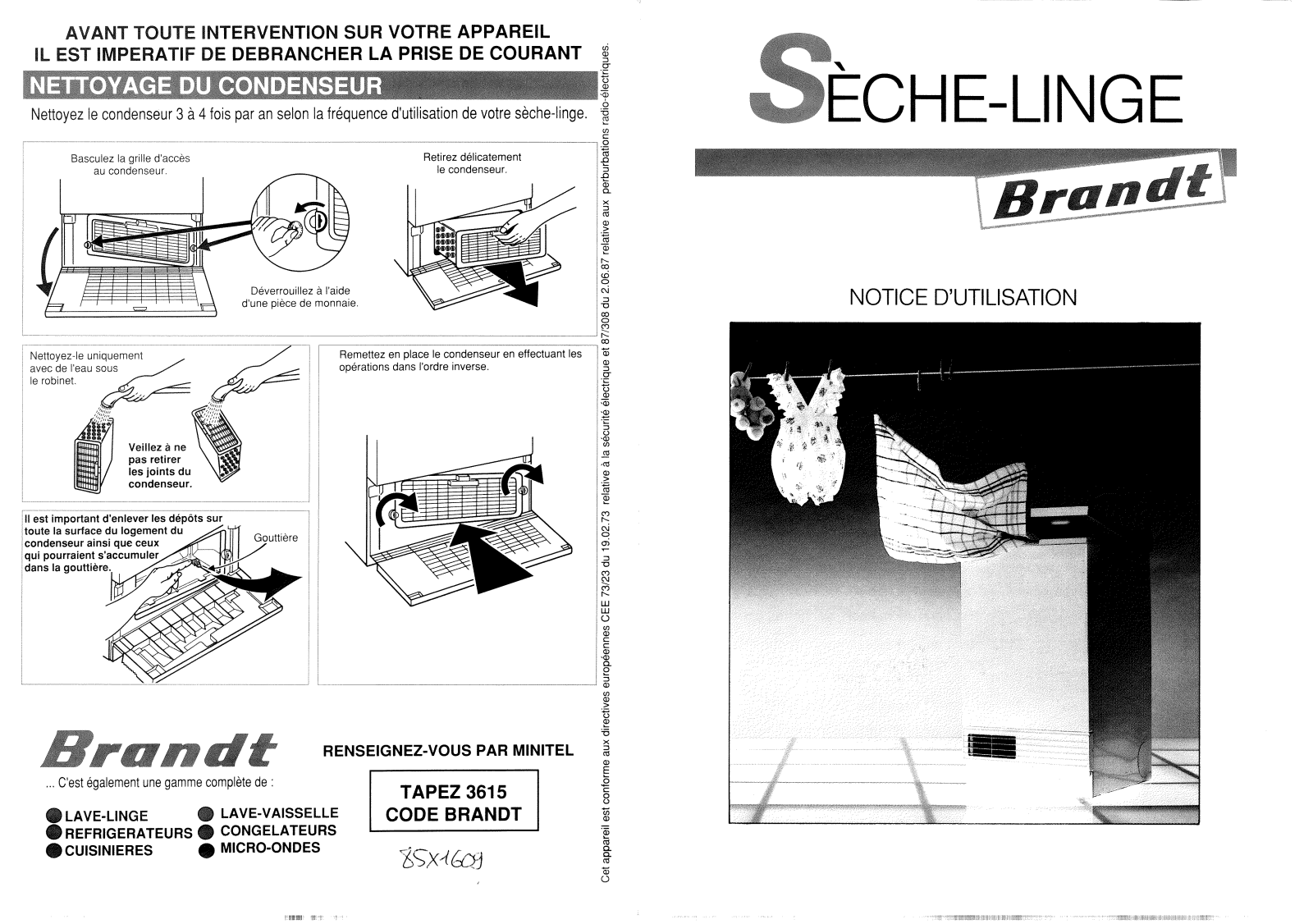 BRANDT SCN2400, SC2400 User Manual