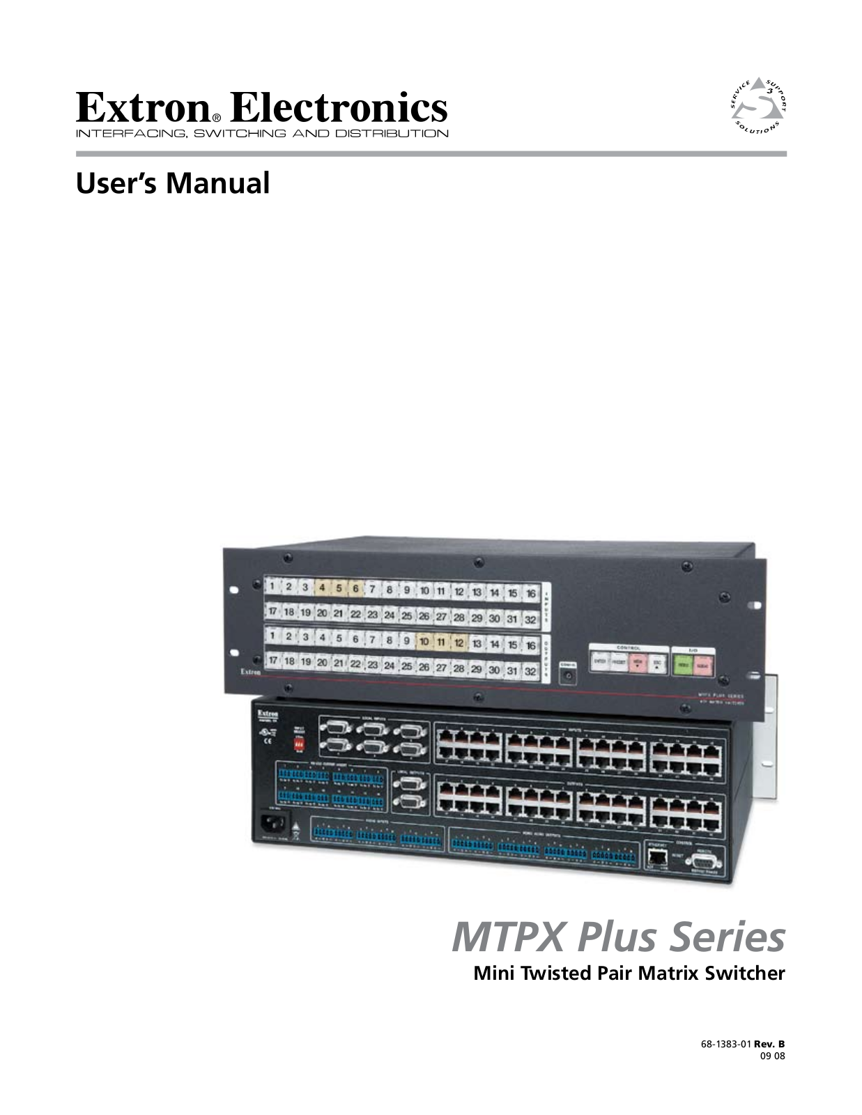 Extron electronic MTPX Plus Series user manual