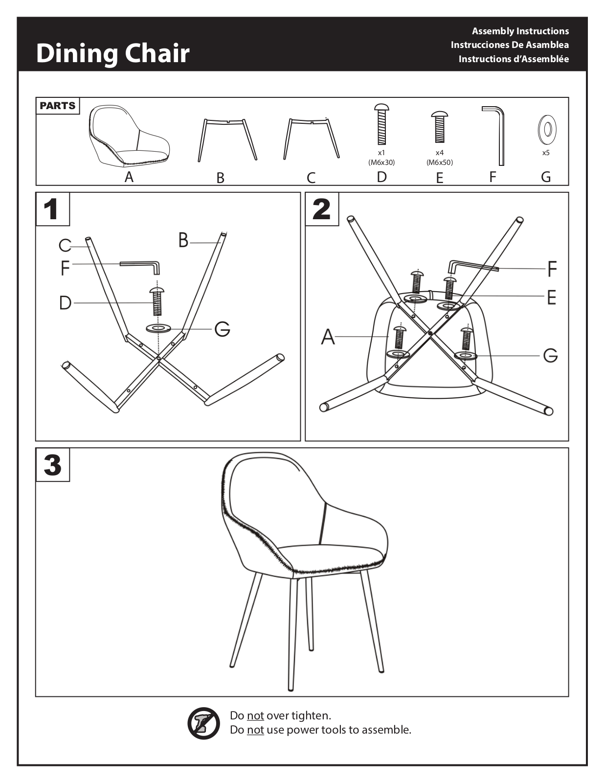 Mercury Row MCRW6888 Assembly Instructions