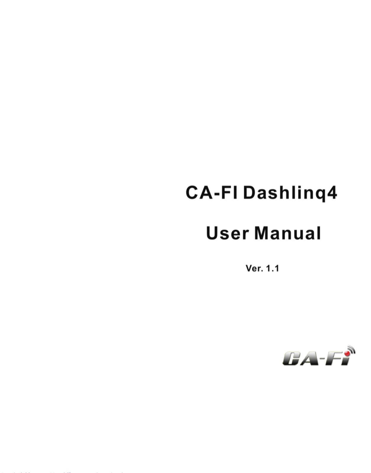 CA-FI Dashlinq4 User Manual