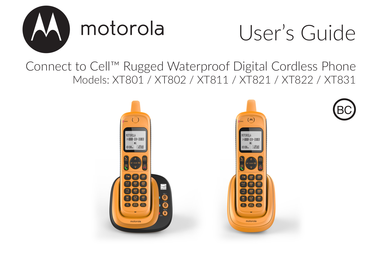 Motorola XT821, XT811, XT801, XT831, XT822 User Manual