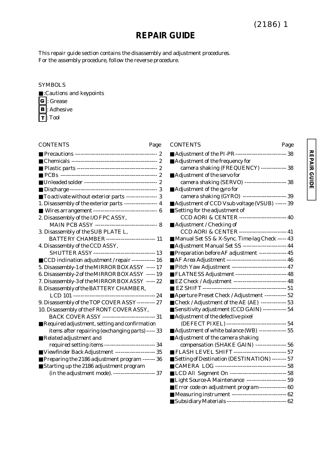 MINOLTA ALPHA SWEET DIGITAL, ALPHA 5 DIGITAL, MAXXUM 5D, DYNAX 5D Service Manual Repair Guide