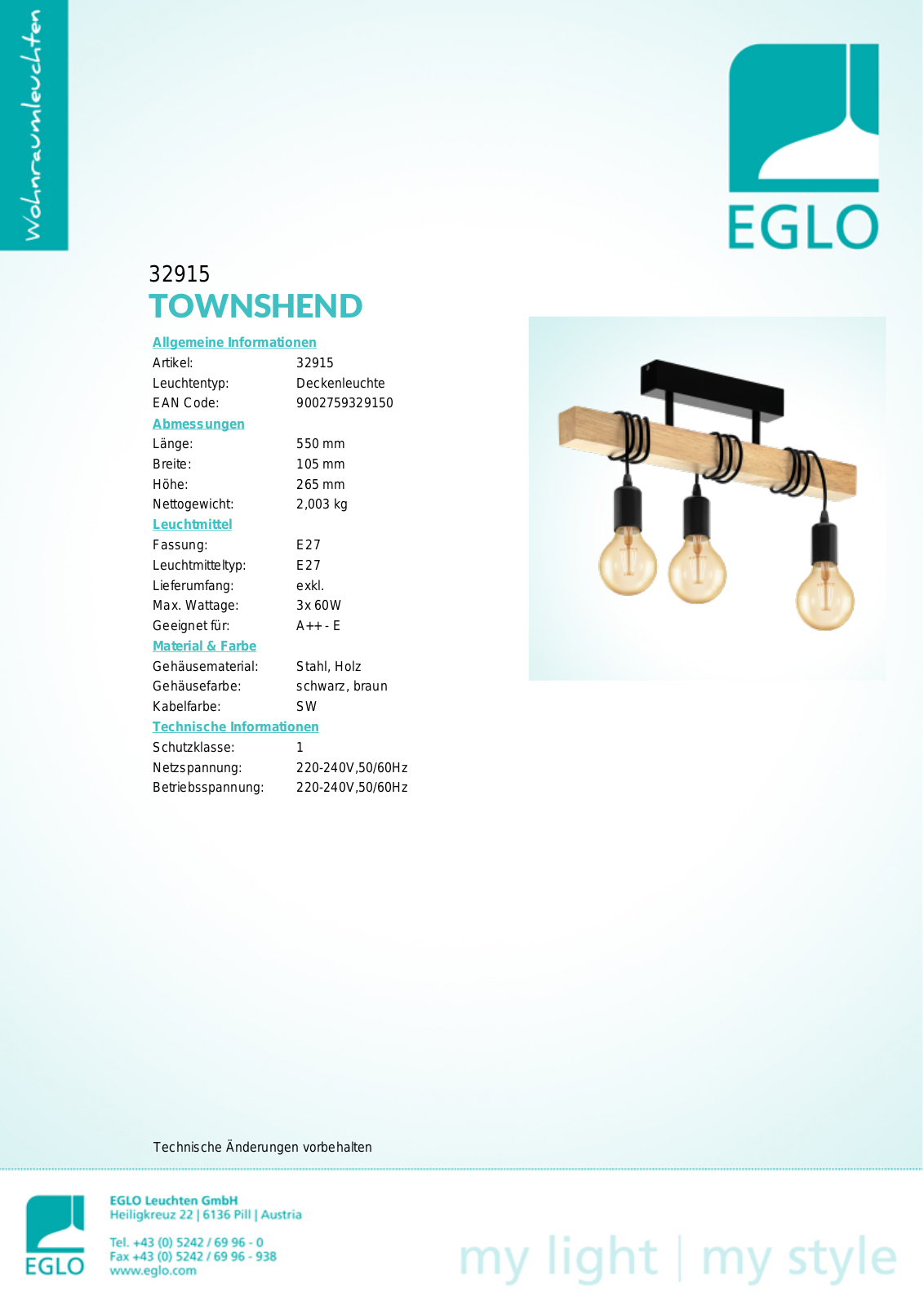 Eglo 32915 Service Manual