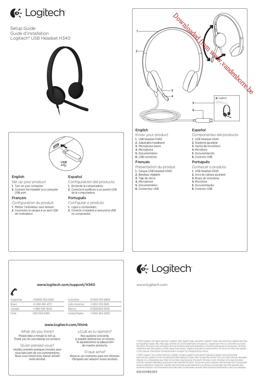 LOGITECH H 340 User Manual