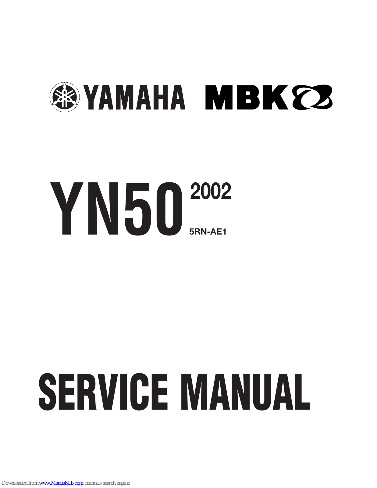 Yamaha YN50 (2002) Service Manual