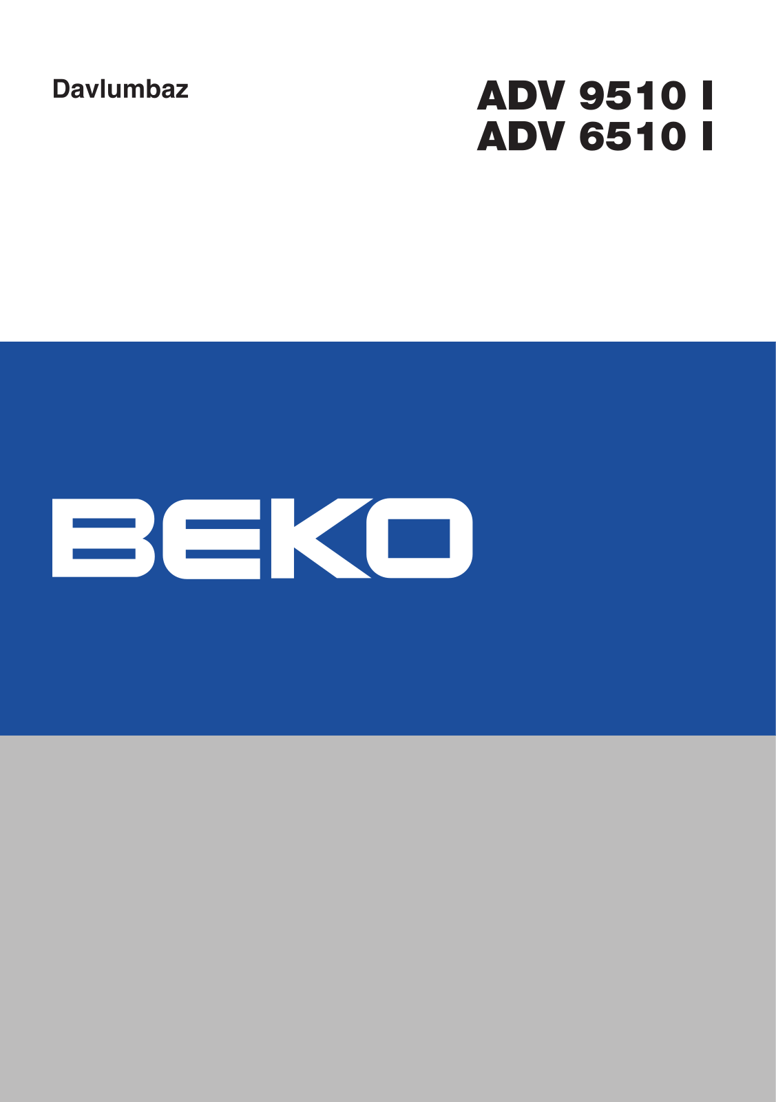 Beko ADV9510I, ADV6510I User manual