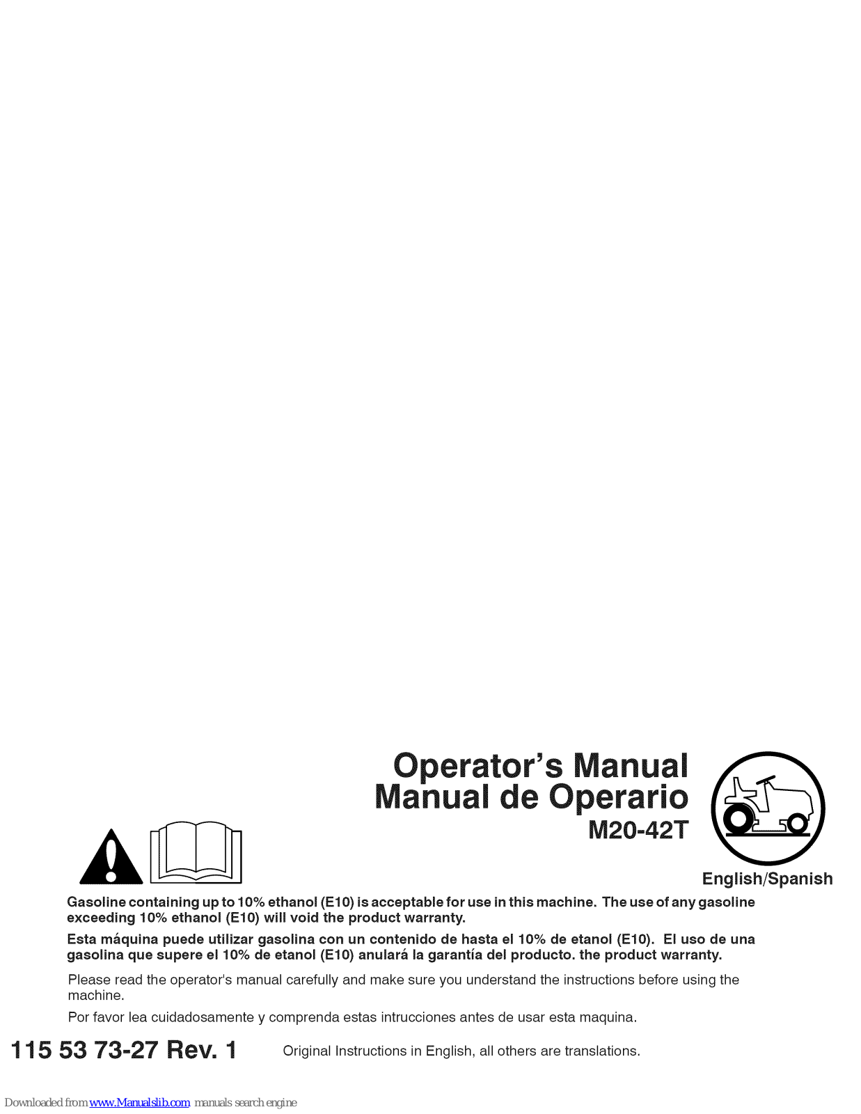Husqvarna M20-42T Operator's Manual - ManualMachine.com