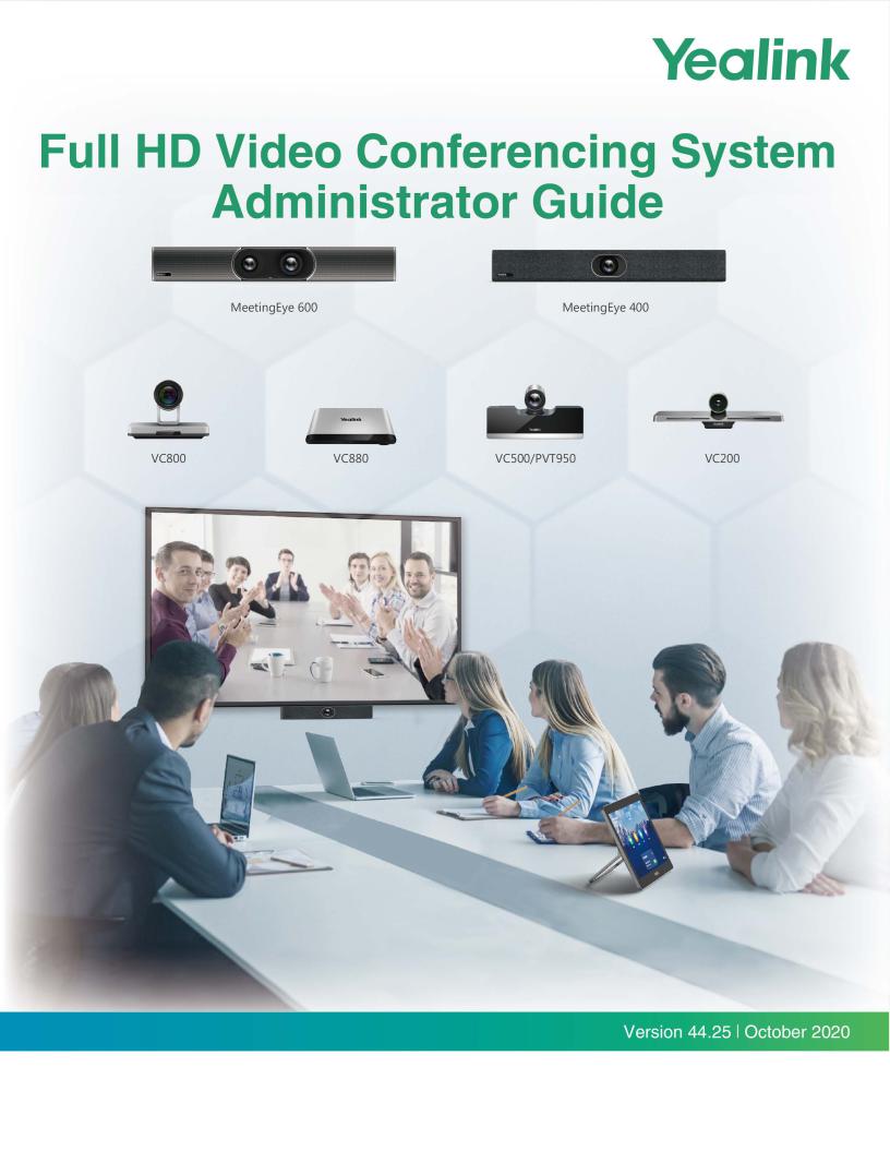 Yealink Full HD Video Conferencing Syste User Manual