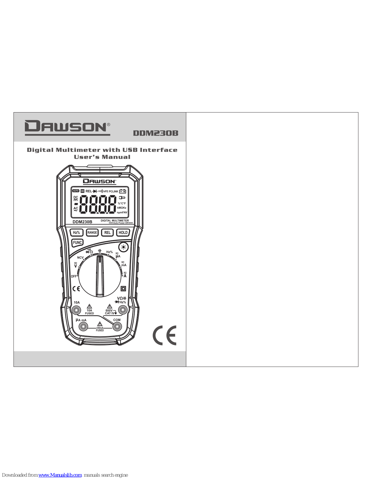 Dawson DD230B User Manual