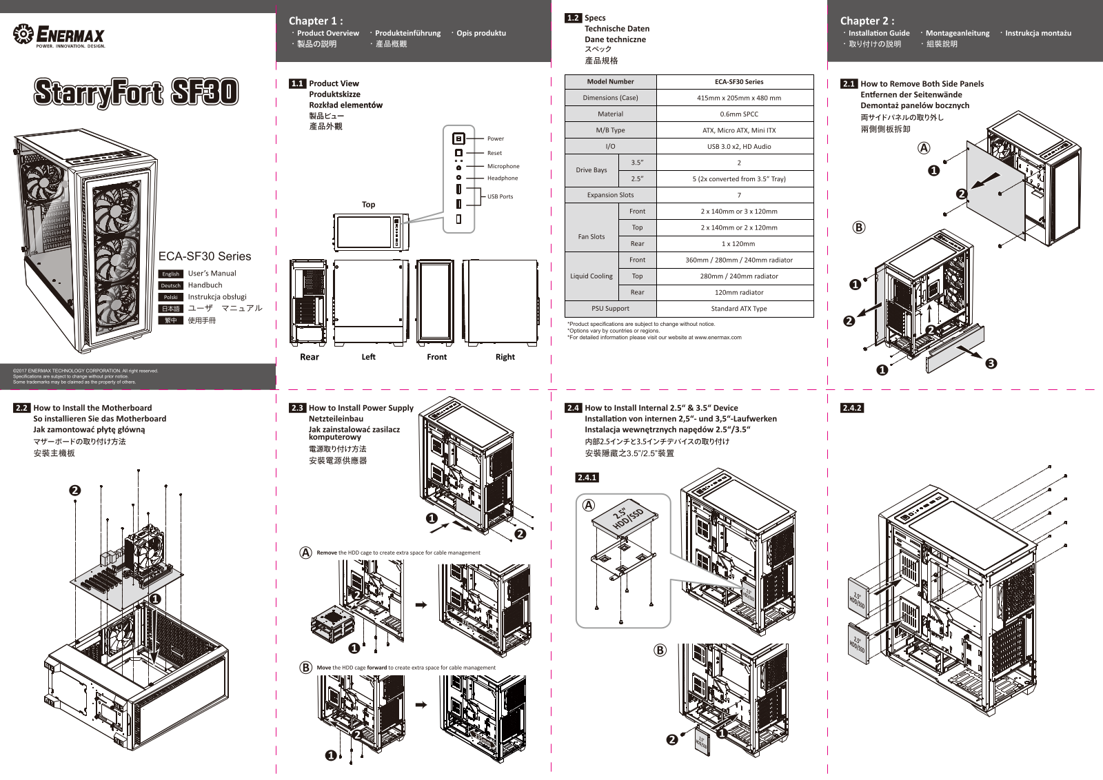 Enermax ECA-SF30-M1BB-ARGB Service Manual