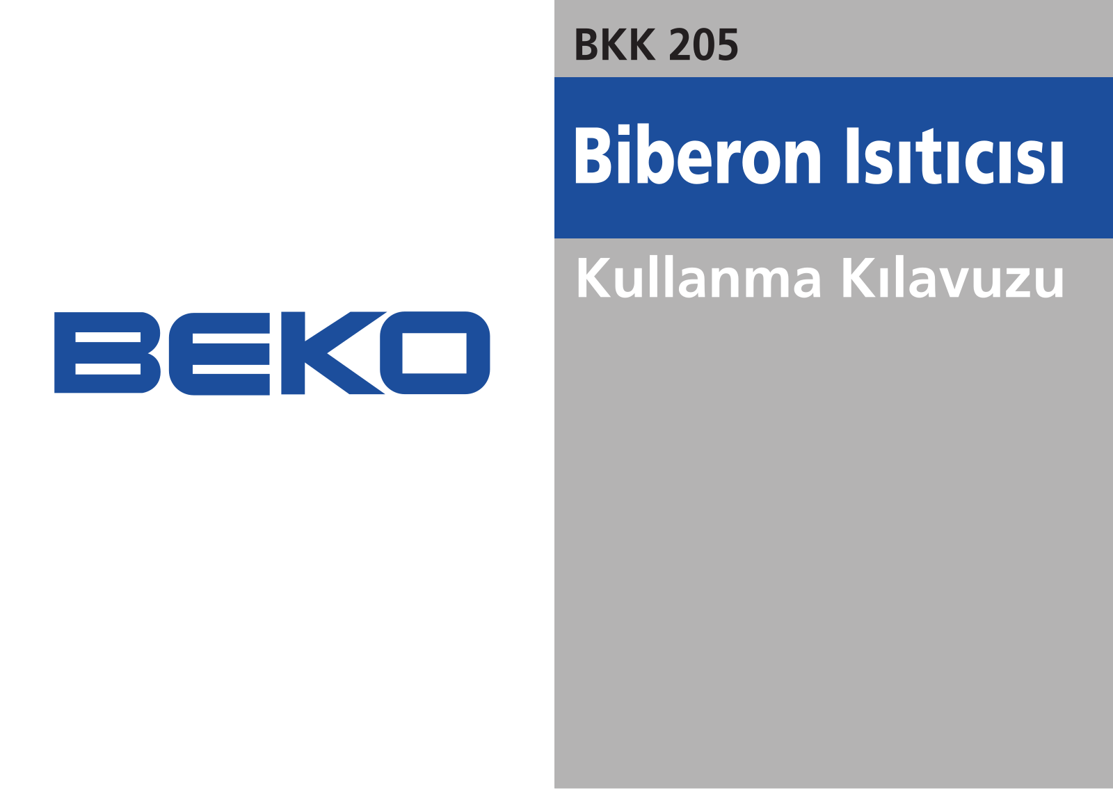 Beko BKK 205 User Manual