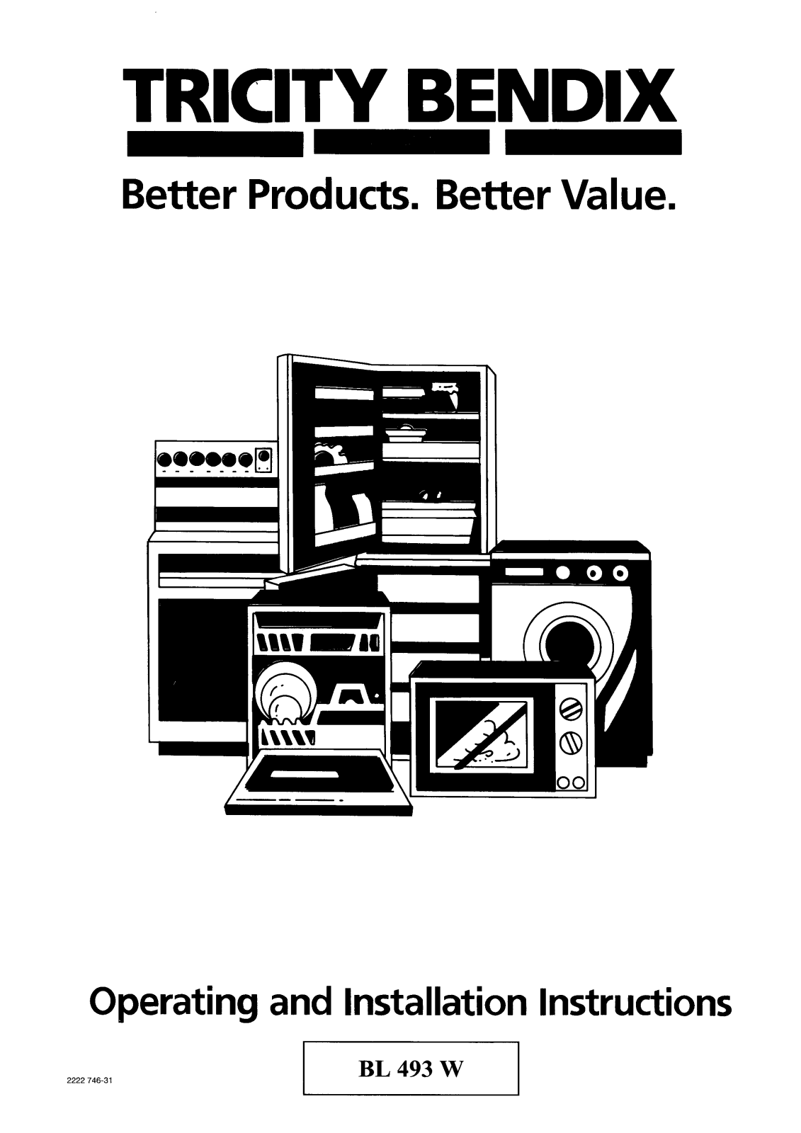Tricity Bendix BL493W Operating Instruction