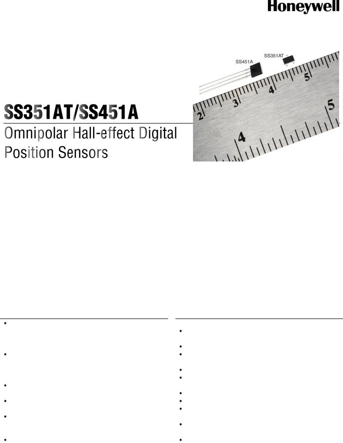 Honeywell SS351AT, SS451A User Manual