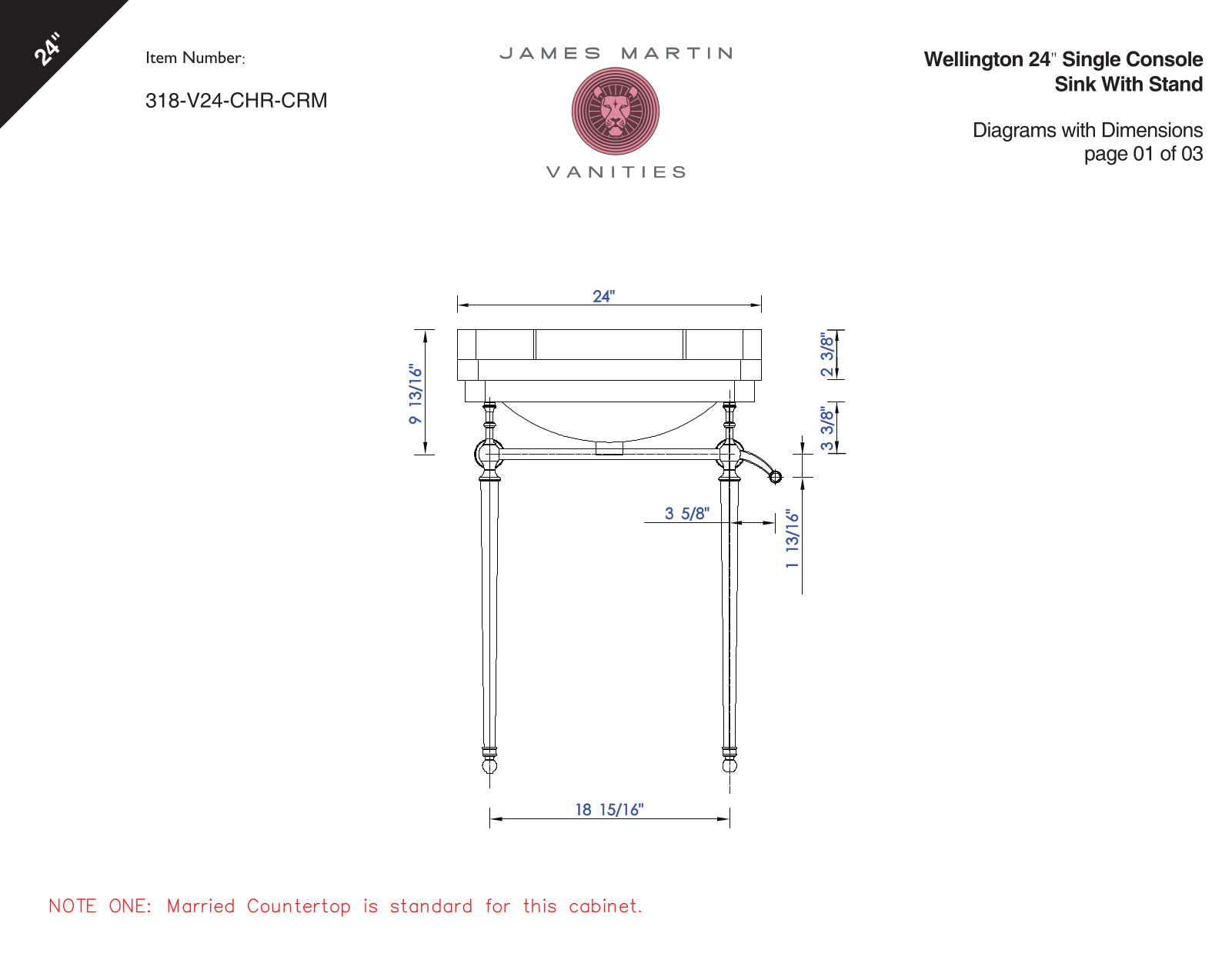 James Martin 318V24CHRCRM Diagram