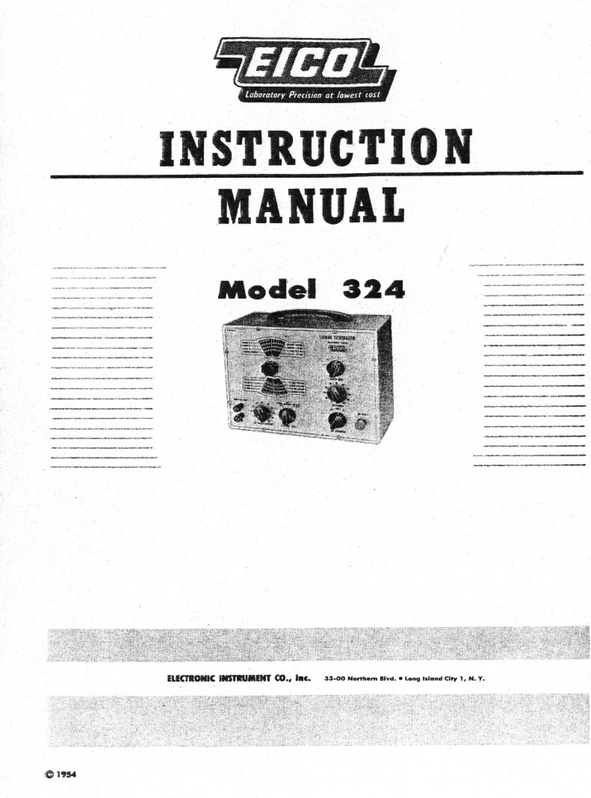 Eico 324 Owners manual