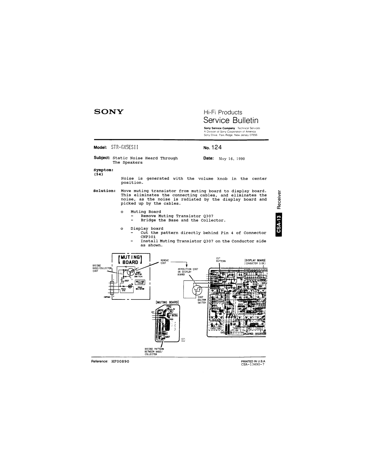 Sony STR-GX5ESII Service Manual