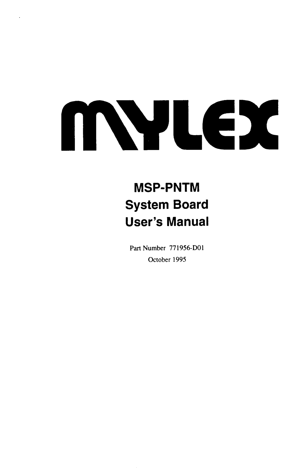 Mylex MSP-PNTM User Manual - ManualMachine.com