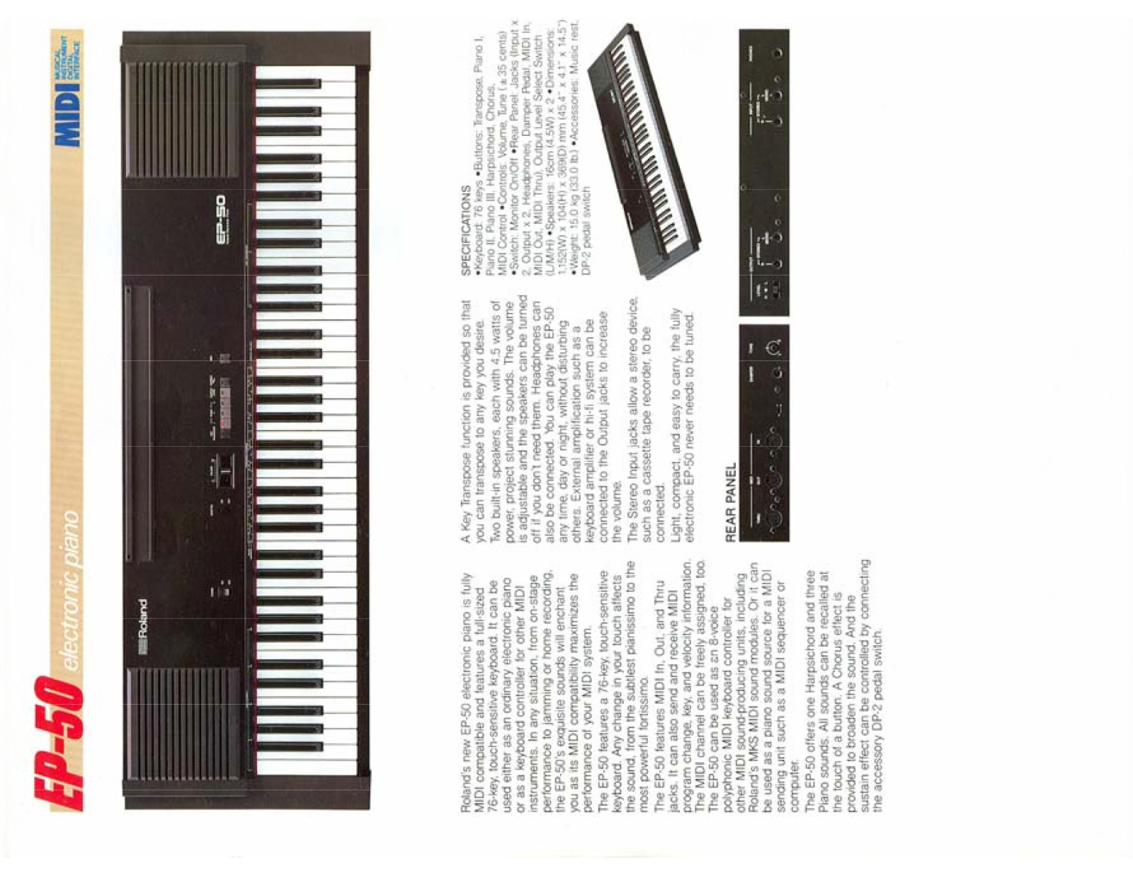 Roland Corporation EP-50 User's Manual