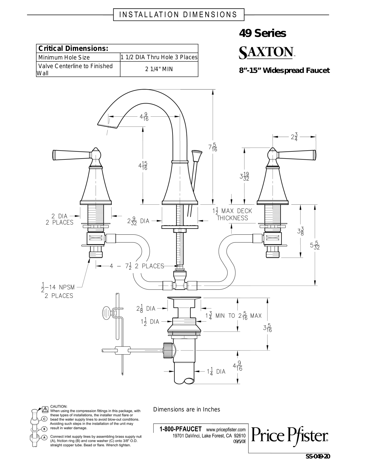 Pfister GT49-GL0K User Manual