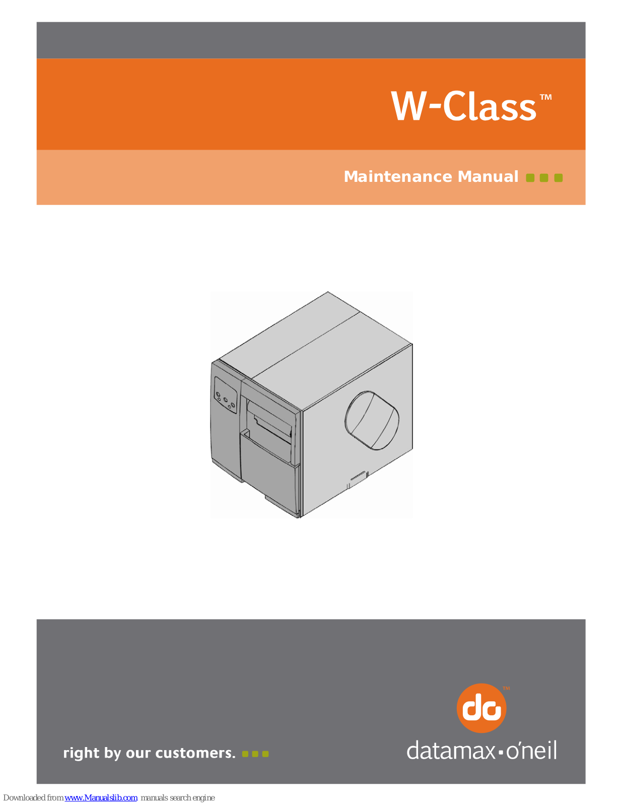 Datamax W-Class Maintenance Manual