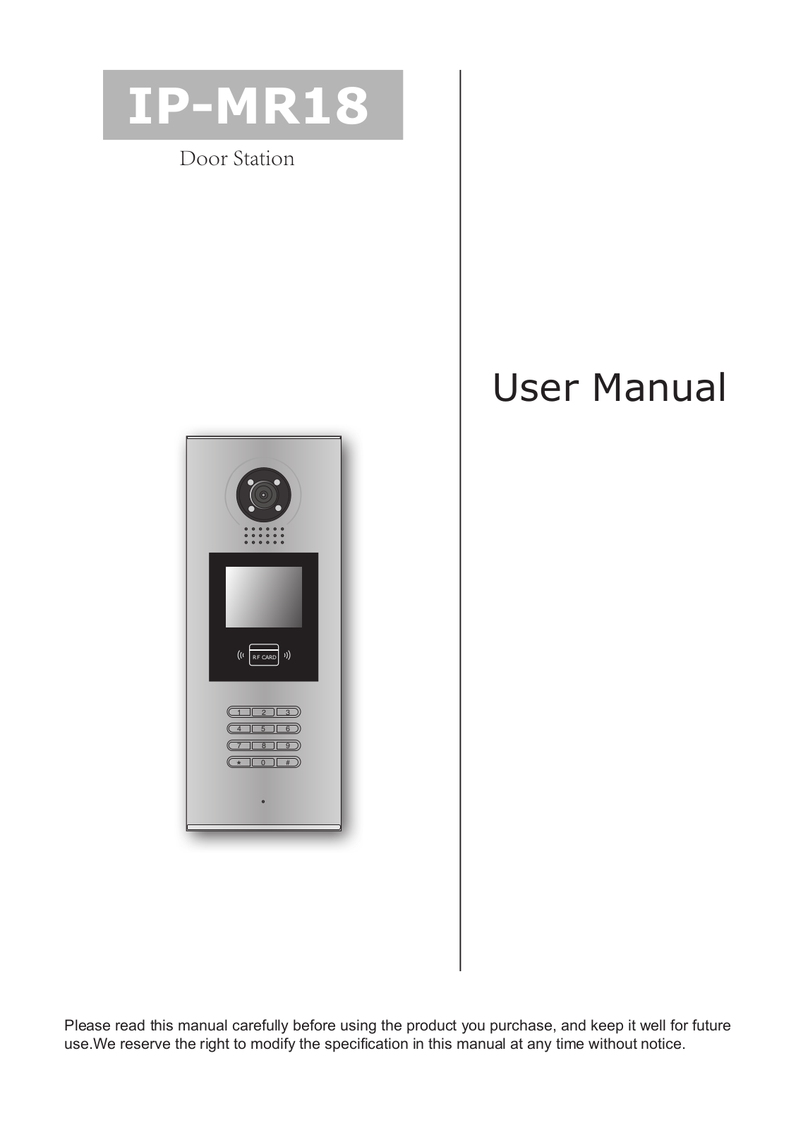 V-Tech IP-MR18 User Manual