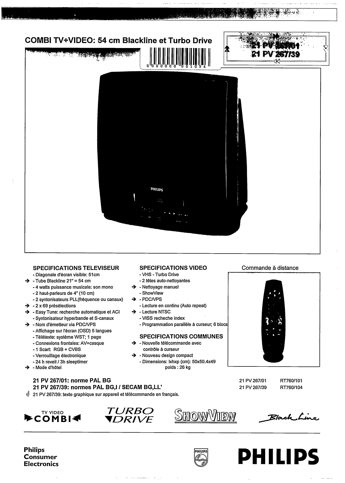 Philips 21PV267/01 User Manual