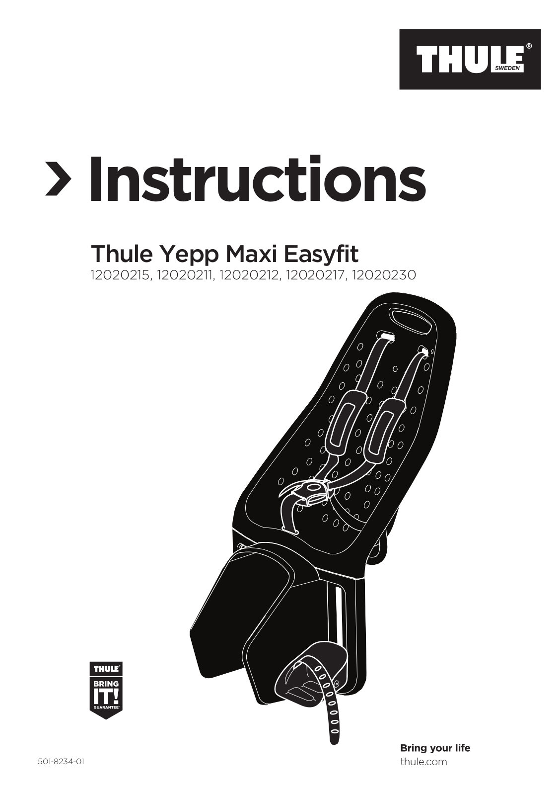 Thule Yepp Maxi Easyfit 12020230, Yepp Maxi Easyfit 12020215, Yepp Maxi Easyfit 12020211, Yepp Maxi Easyfit 12020217, Yepp Maxi Easyfit 12020212 Instructions Manual