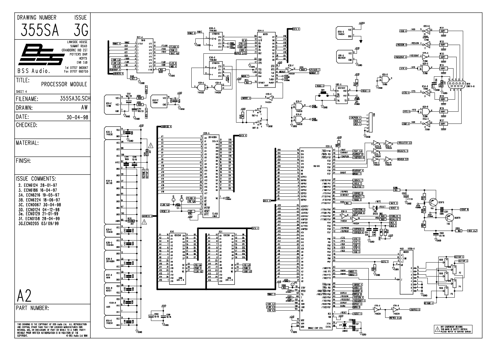 BSS FDS355, FDS355 Processor, FDS355sa345 User Manual