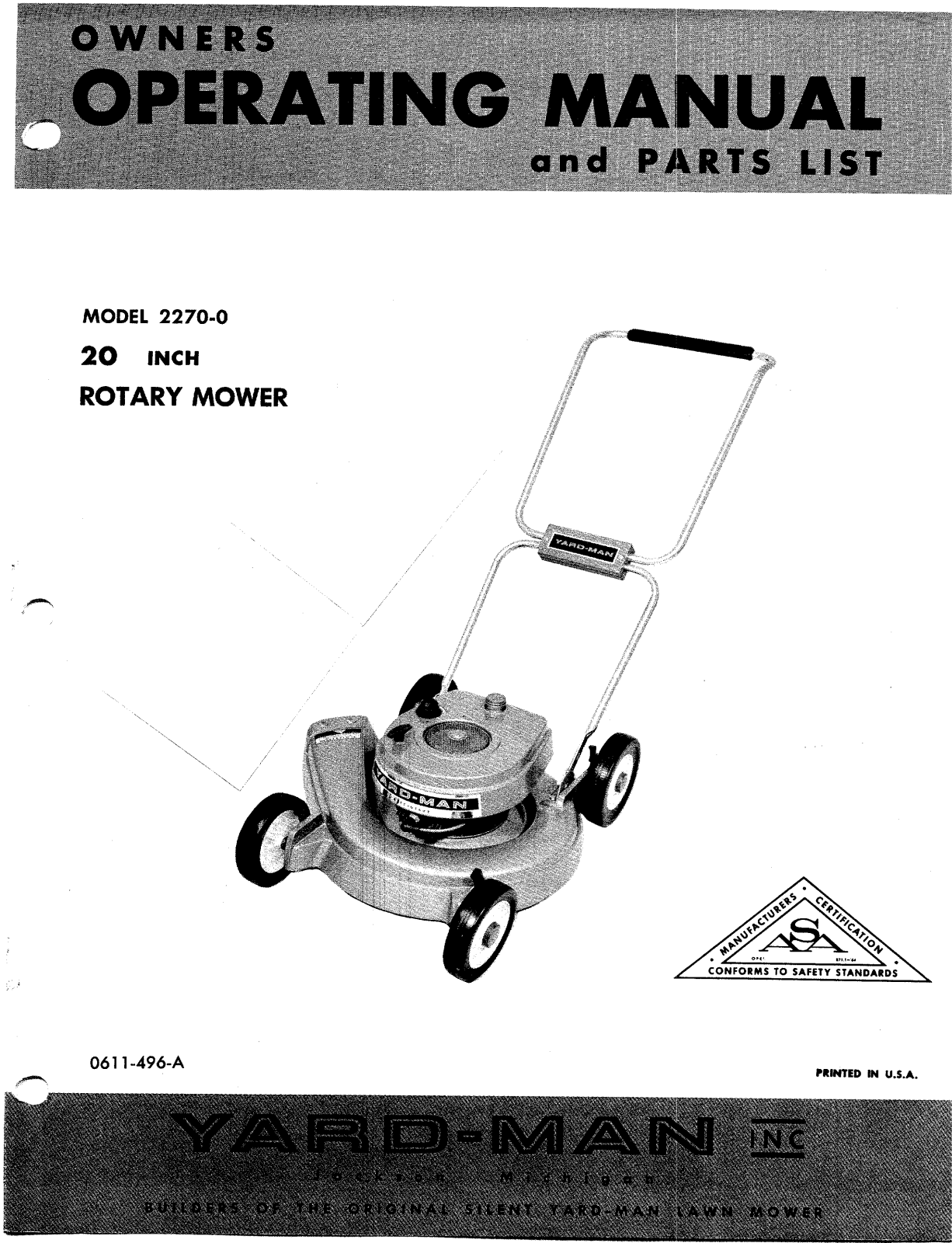 Yard-Man 2270-0 User Manual