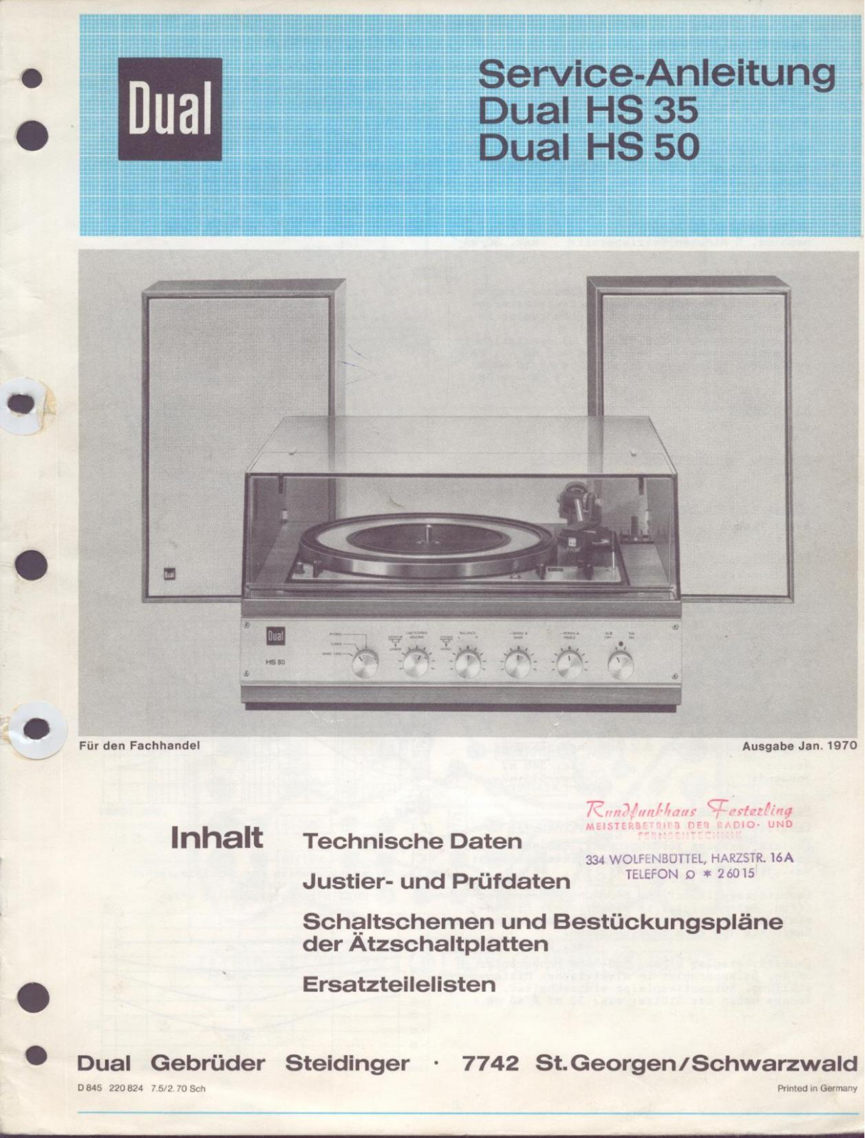 Dual HS-35 Service manual