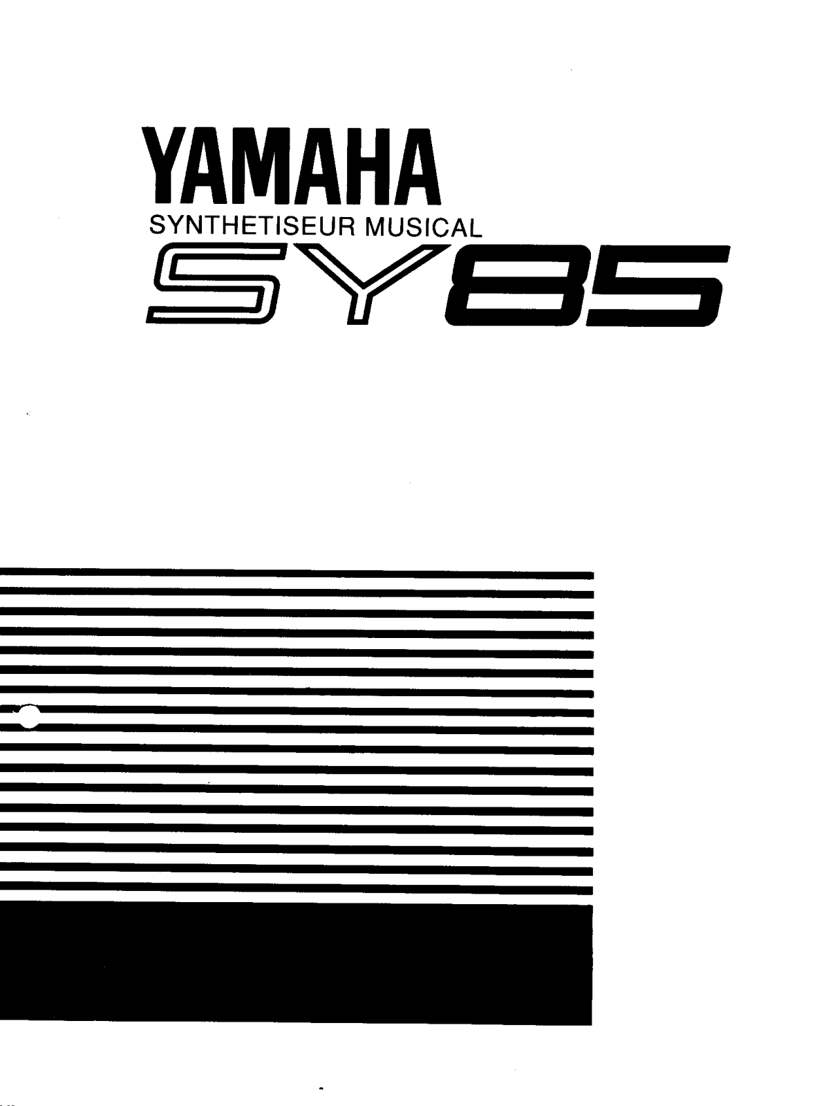 Yamaha SY85 Owner's Manual