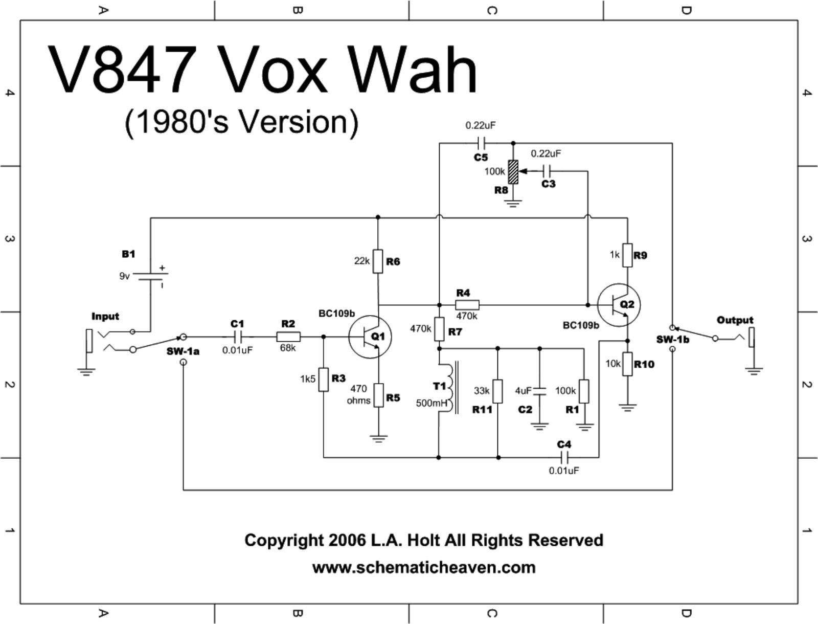 Vox 847 1980 schematic