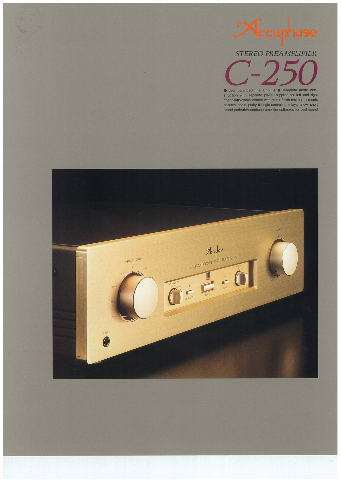 Accuphase C-250 Brochure