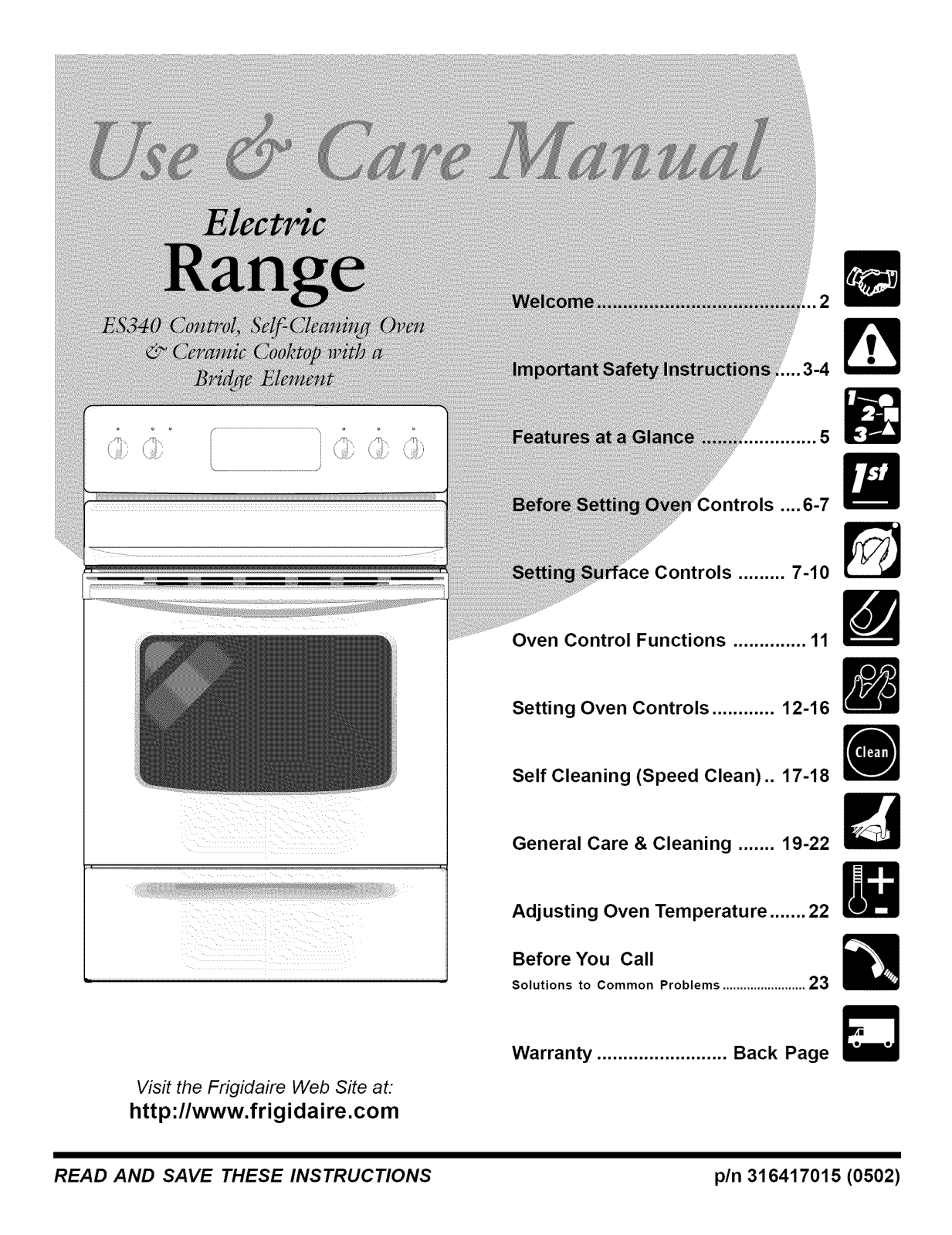 Frigidaire FEFB89ECH, FEFB89ECE, FEFB89ECD, FEFB89ECC Owner’s Manual - ManualMachine.com