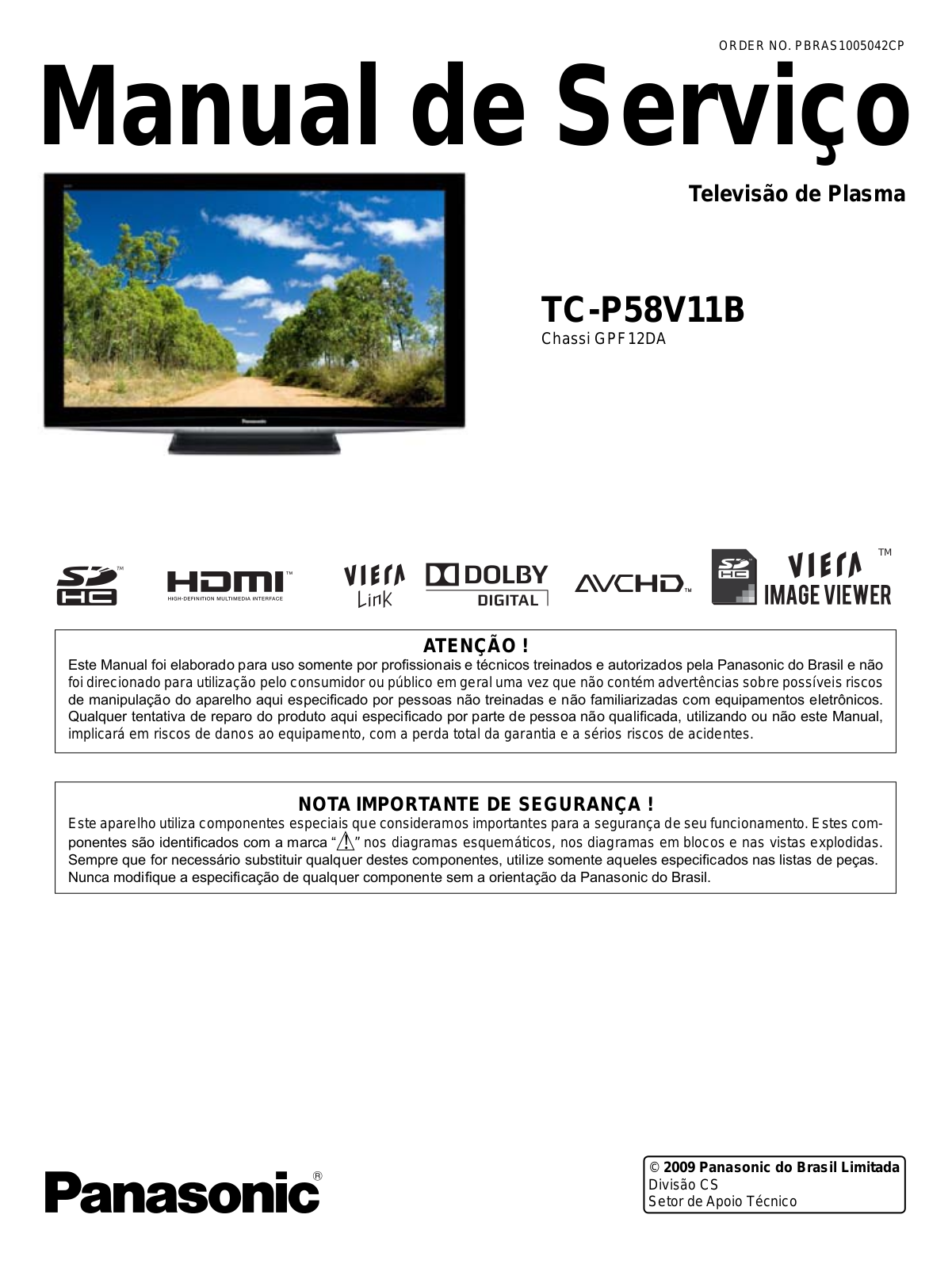 Panasonic TC-P58V11B Schematic