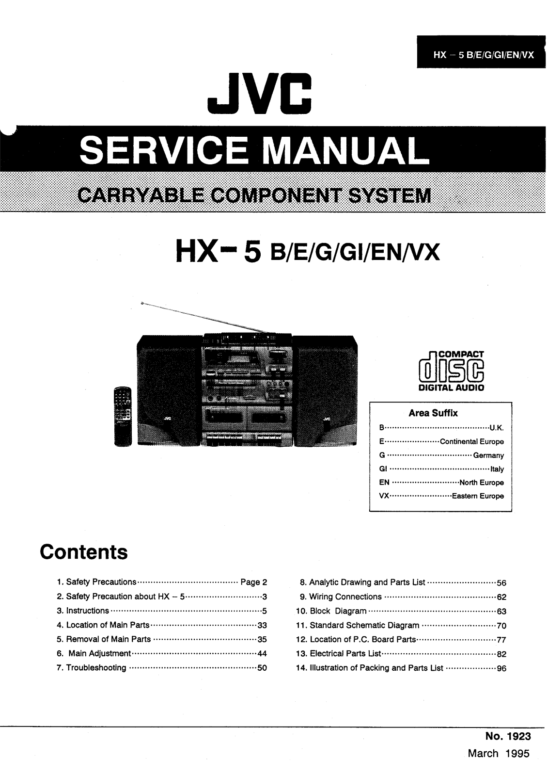 JVC HX-5 Service manual