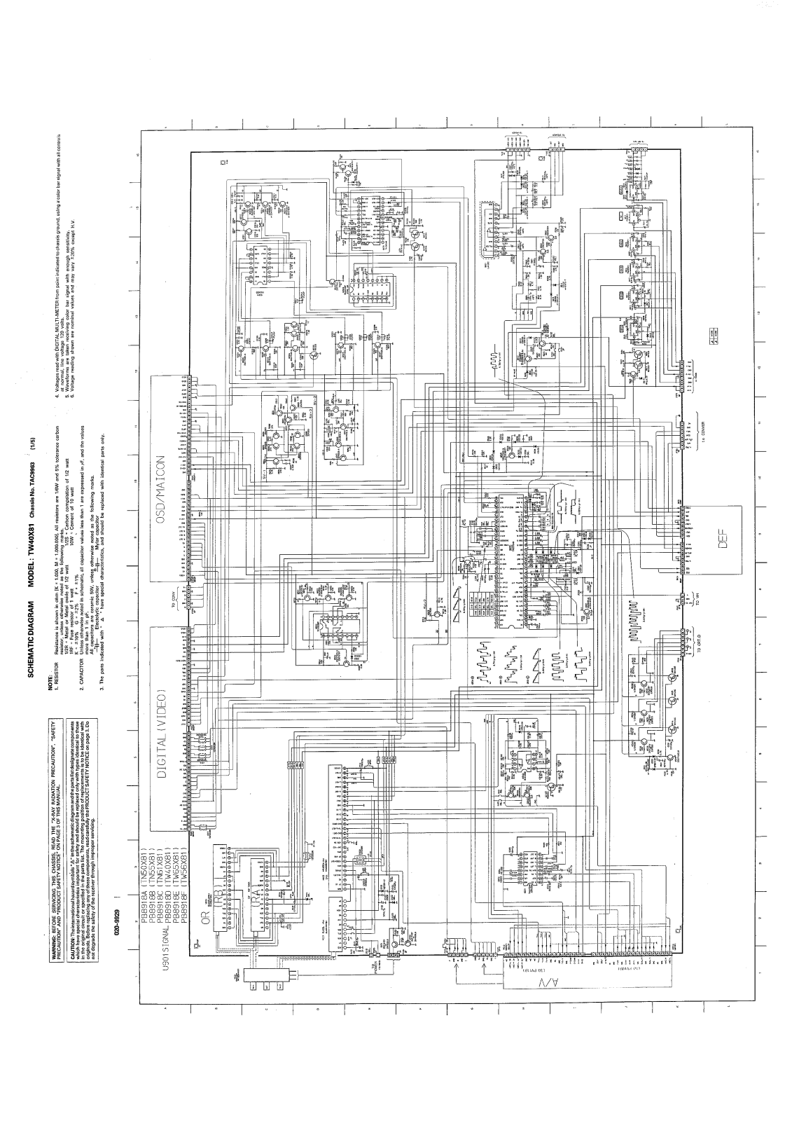 Toshiba TW40X81 Schematic