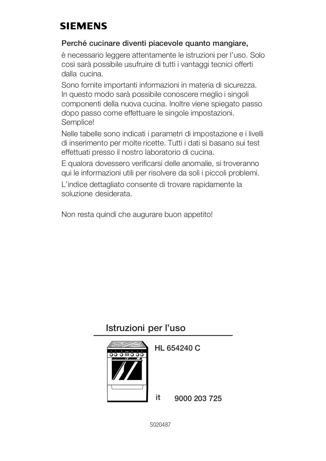 Siemens HL654240C User Manual